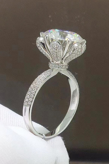 5 Carat Moissanite Side Stone Ring-Teresa&#39;s Fashionista LLC