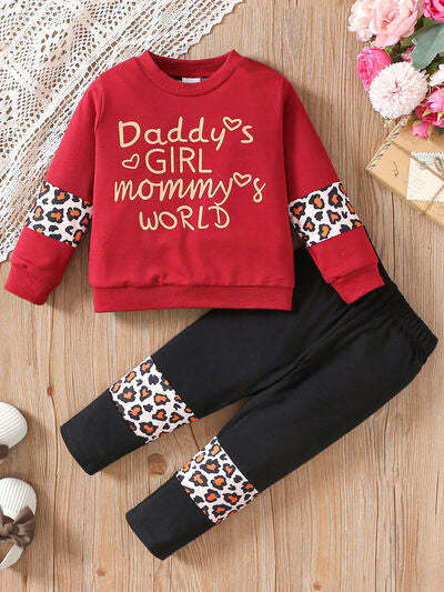 DADDY'S GIRL MOMMY'S WORLD Leopard Top and Pants Set-Teresa&#39;s Fashionista LLC