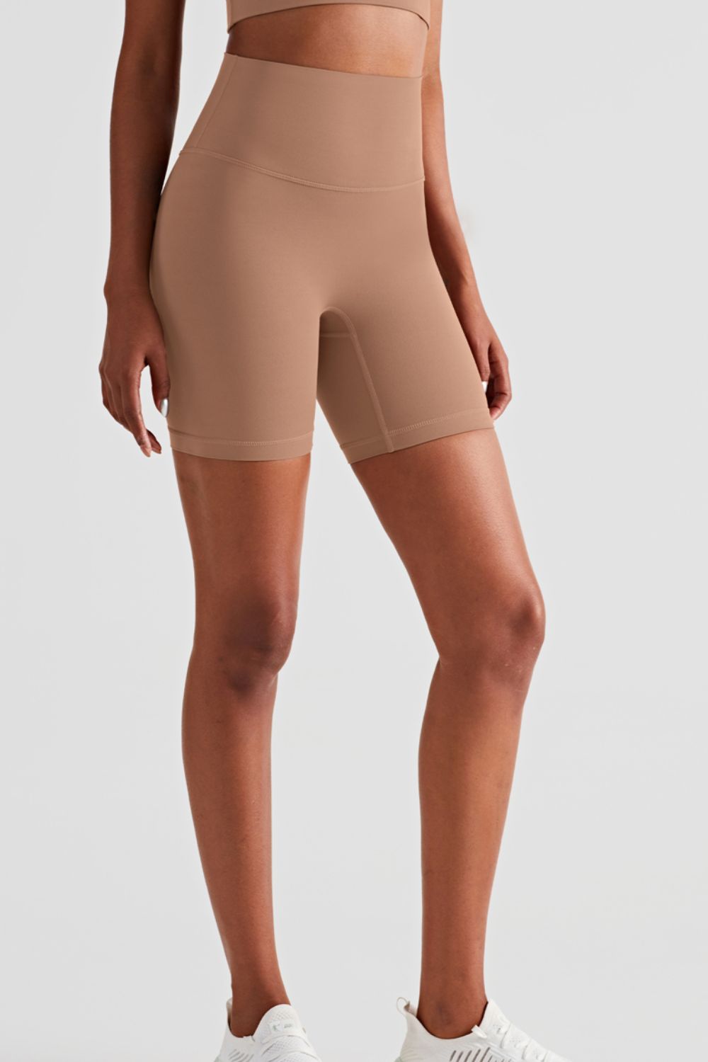 High-Rise Elastic Waistband Biker Shorts-Teresa&#39;s Fashionista LLC