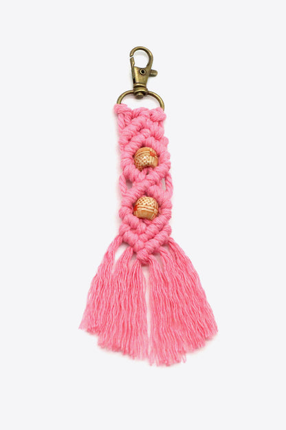 Assorted 4-Pack Handmade Macrame Fringe Keychain-Teresa&#39;s Fashionista LLC