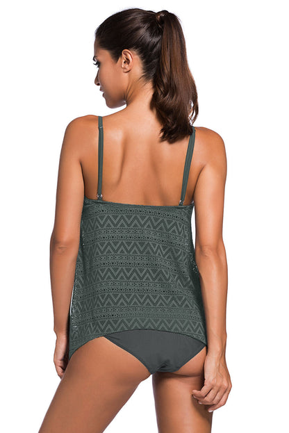 Full Size Spaghetti Strap Scoop Neck Tankini Set-Teresa&#39;s Fashionista LLC