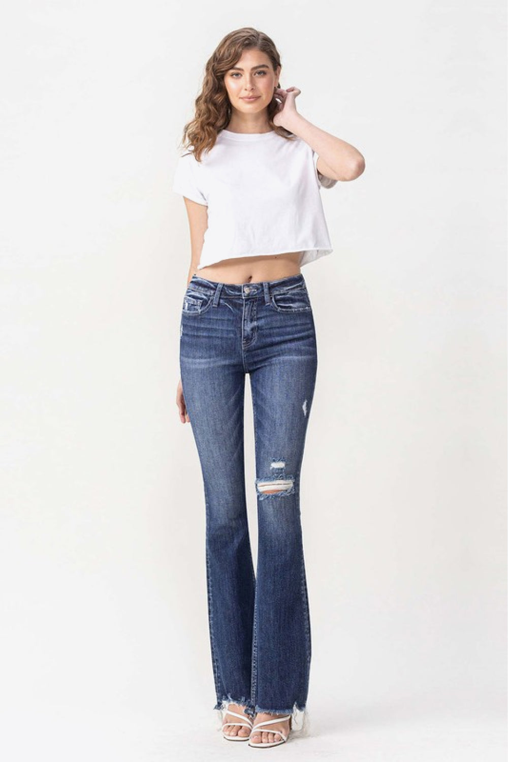 Vervet by Flying Monkey Luna Full Size High Rise Flare Jeans-Teresa&#39;s Fashionista LLC