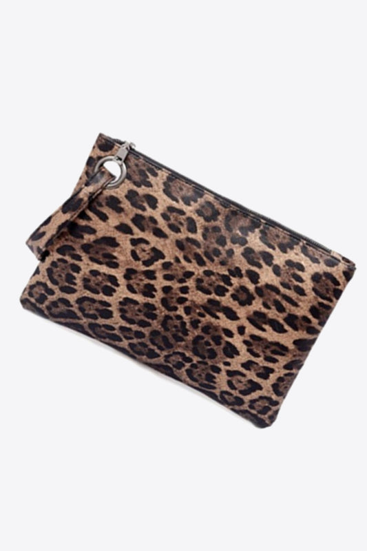 Leopard PU Leather Clutch-Teresa&#39;s Fashionista LLC