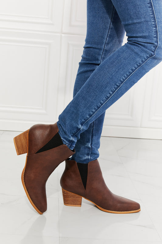 MMShoes Back At It Point Toe Bootie in Chocolate-Teresa&#39;s Fashionista LLC