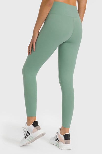 High Waist Ankle-Length Yoga Leggings-Teresa&#39;s Fashionista LLC