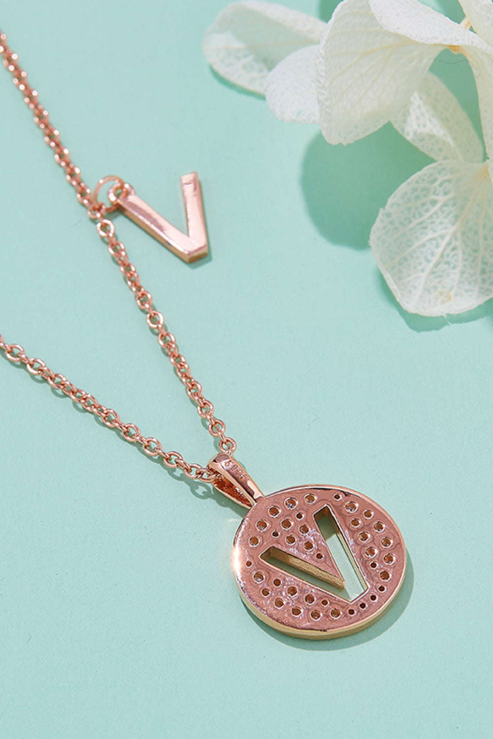 Moissanite U to Z Pendant Necklace-Teresa&#39;s Fashionista LLC