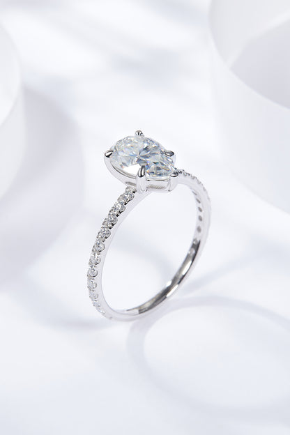 1.8 Carat Moissanite Side Stone Ring-Teresa&#39;s Fashionista LLC