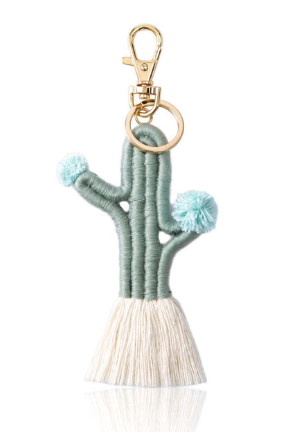 Cactus Keychain with Fringe-Teresa&#39;s Fashionista LLC