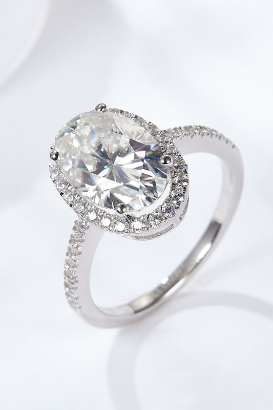 4.5 Carat Moissanite Halo Ring-Teresa&#39;s Fashionista LLC