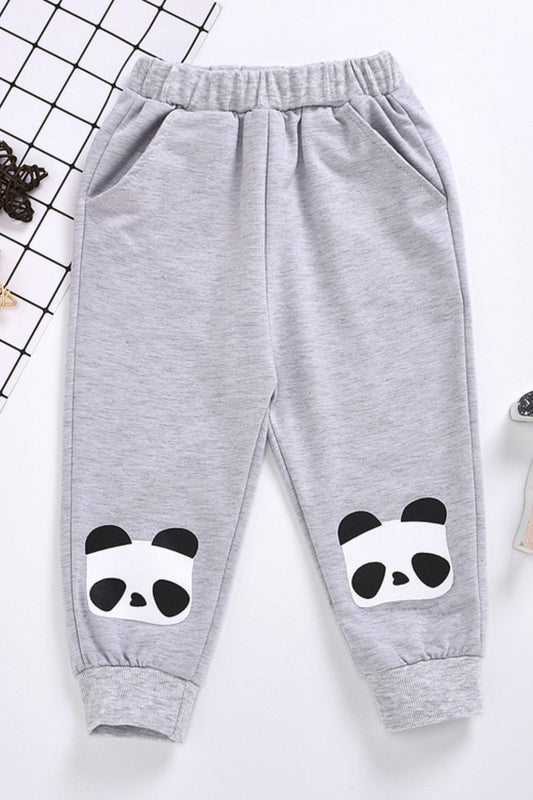 Kids Panda Graphic Joggers with Pockets - Teresa's Fashionista LLC