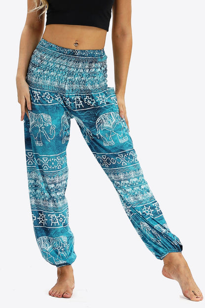 Elephant Print Pocket Joggers-Teresa&#39;s Fashionista LLC