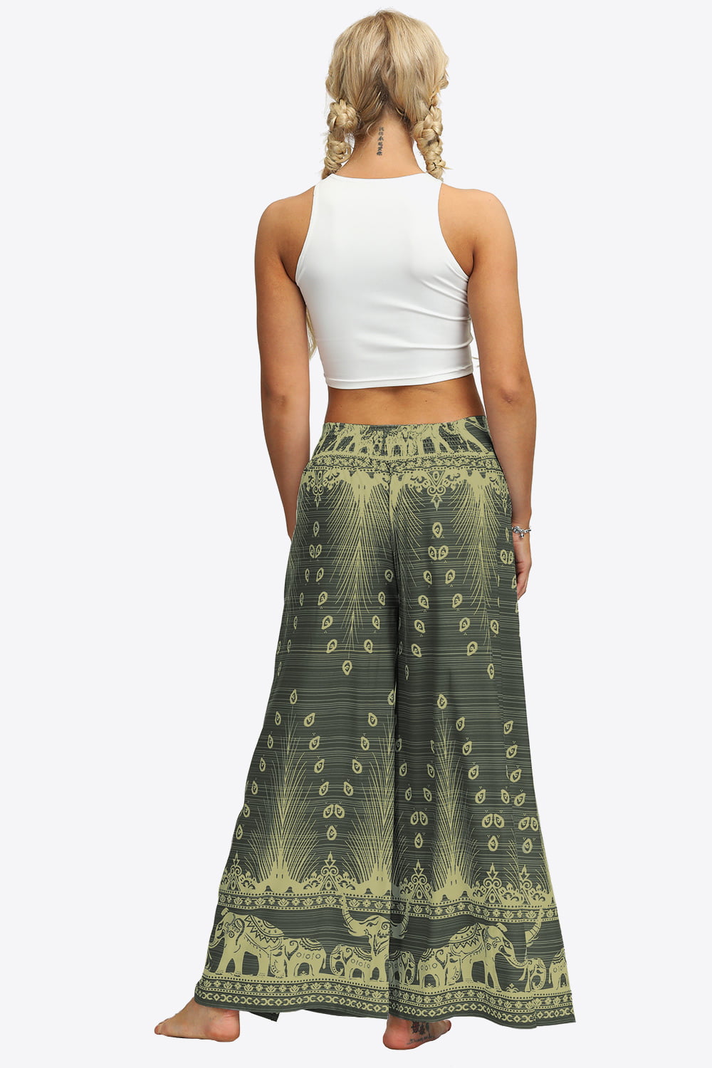 Split Wide Leg Long Pants-Teresa&#39;s Fashionista LLC