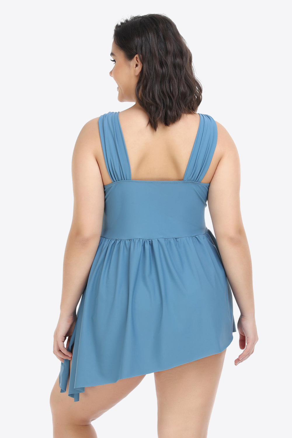 Plus Size Plunge Sleeveless Two-Piece Swimsuit-Teresa&#39;s Fashionista LLC