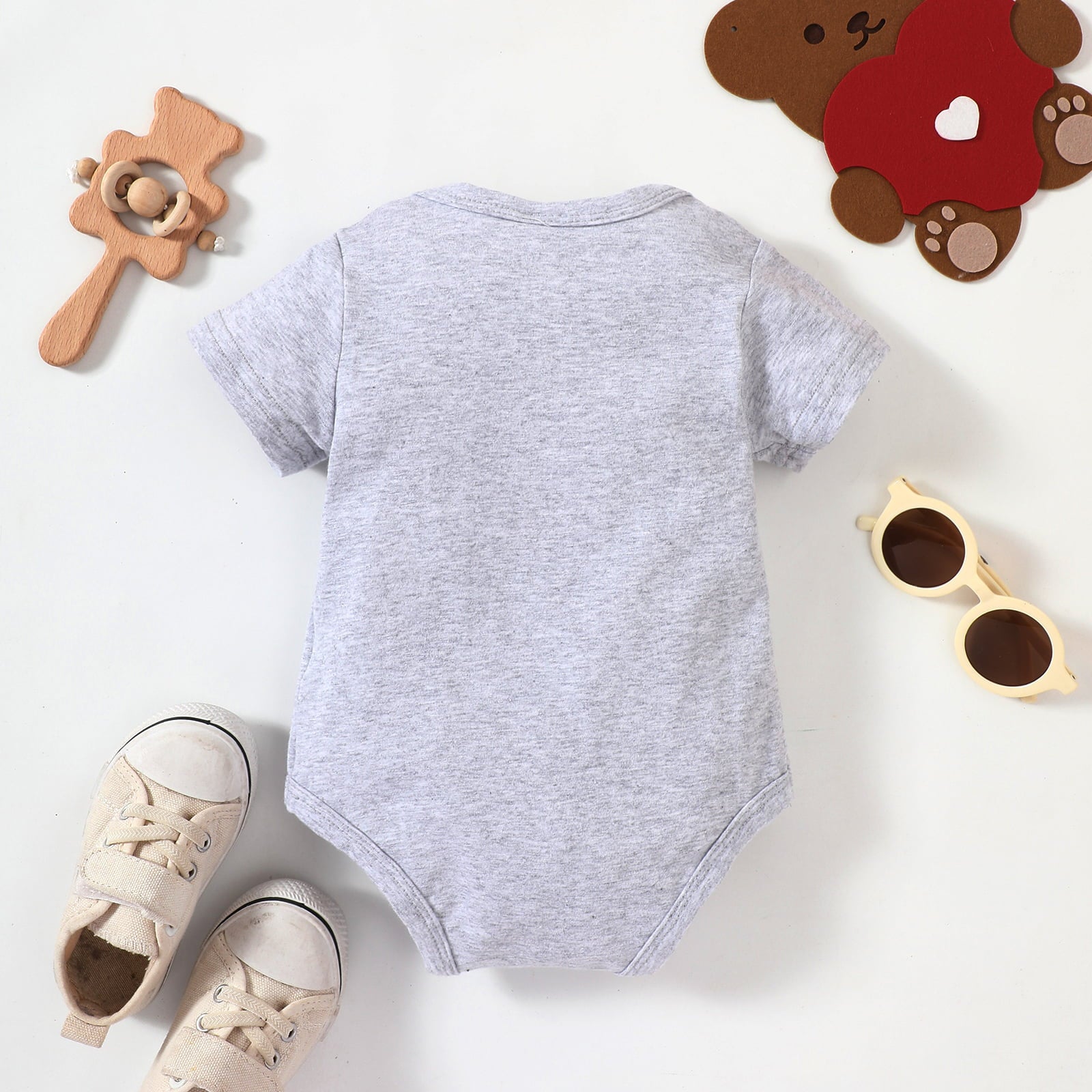 Baby Bear Graphic Short Sleeve Bodysuit-Teresa&#39;s Fashionista LLC