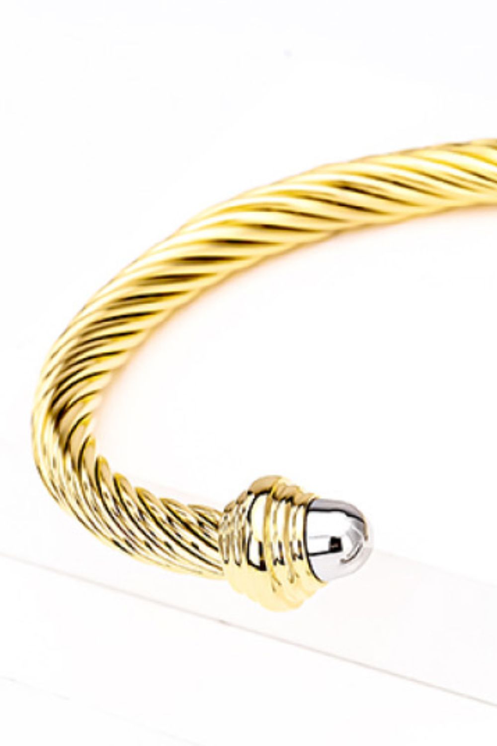 Stainless Steel Twisted Open Bracelet-Teresa&#39;s Fashionista LLC