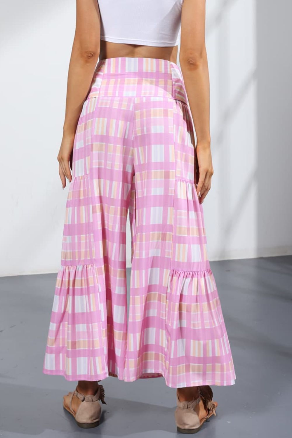 Printed Tie-Front Culottes-Teresa&#39;s Fashionista LLC