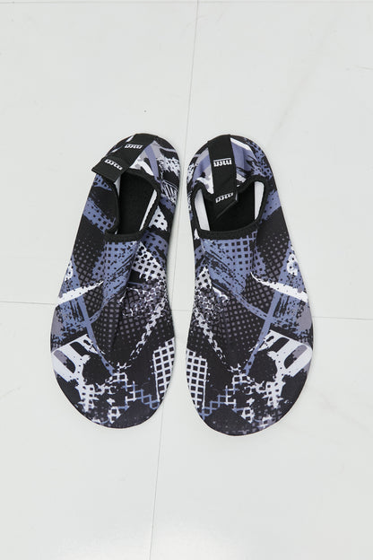 MMshoes On The Shore Water Shoes in Black Pattern-Teresa&#39;s Fashionista LLC