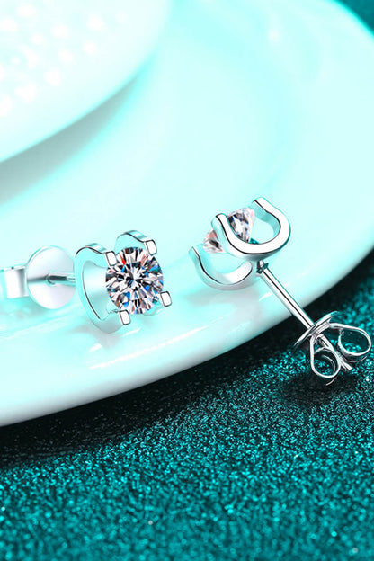 Limitless Love 1 Carat Moissanite Stud Earrings-Teresa&#39;s Fashionista LLC