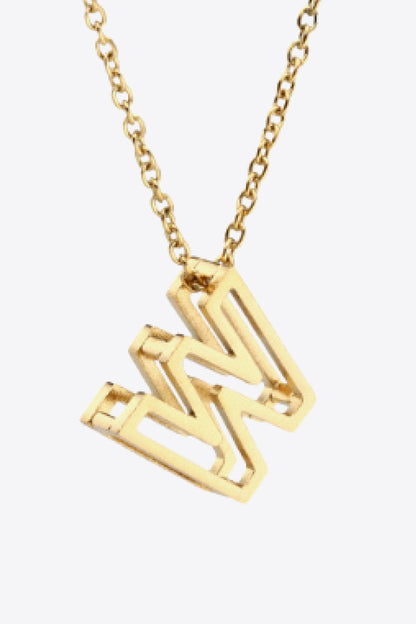 U to Z Letter Pendant Nekclace-Teresa&#39;s Fashionista LLC