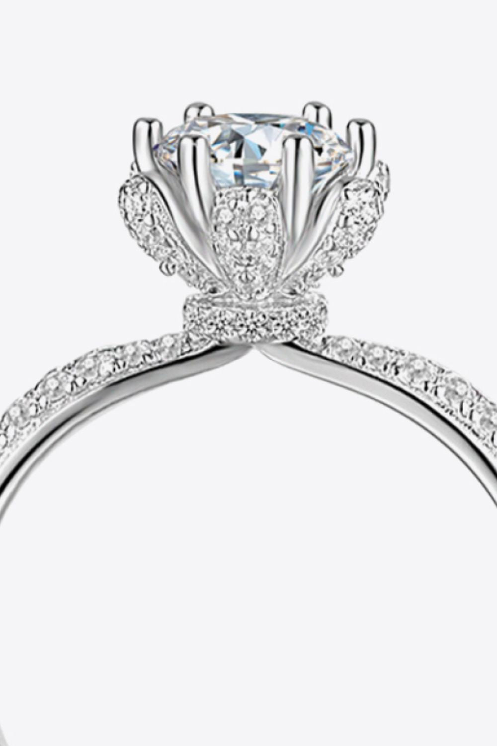 1 Carat Moissanite 6-Prong Ring-Teresa&#39;s Fashionista LLC