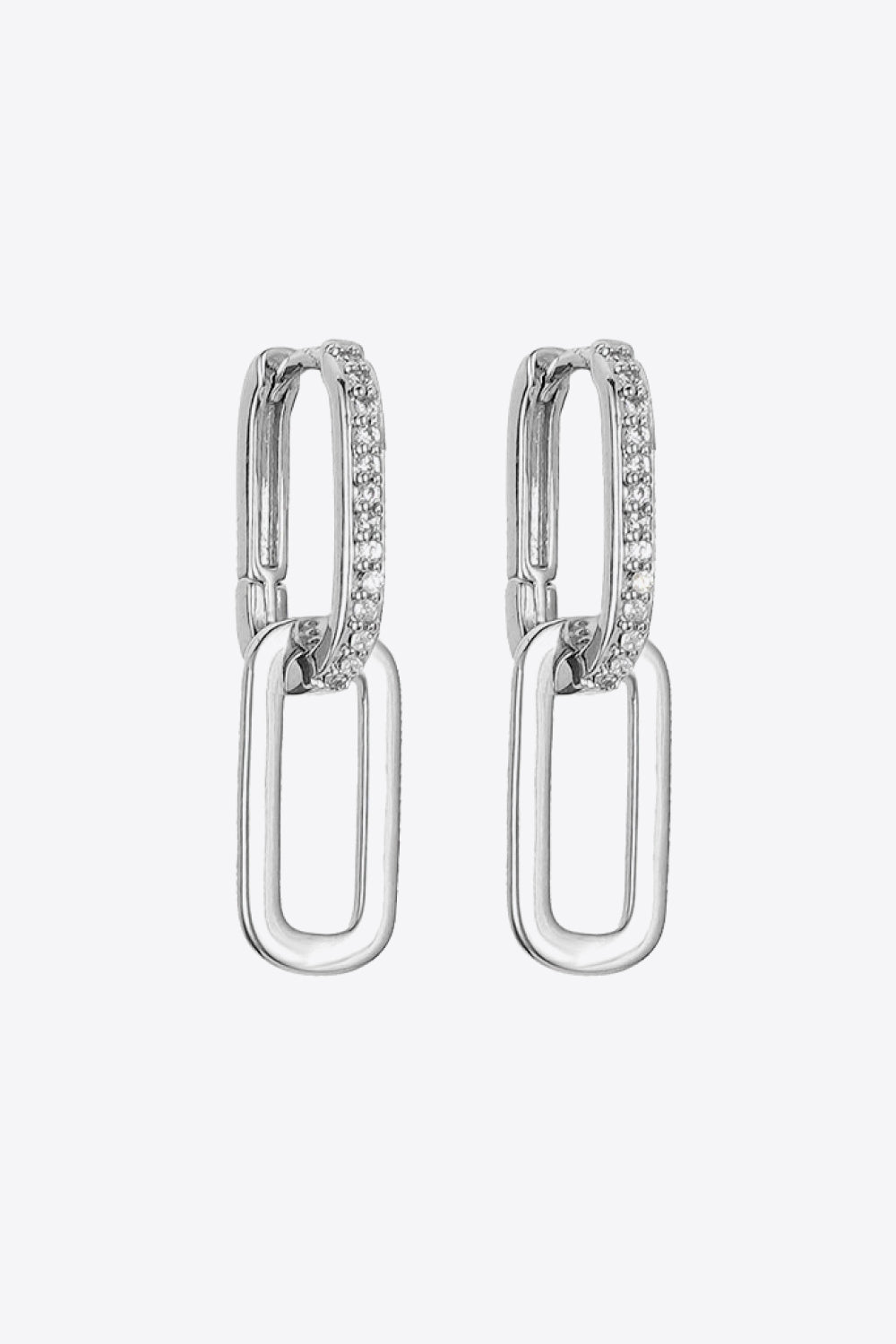 Cubic Zirconia Link Earrings-Teresa&#39;s Fashionista LLC