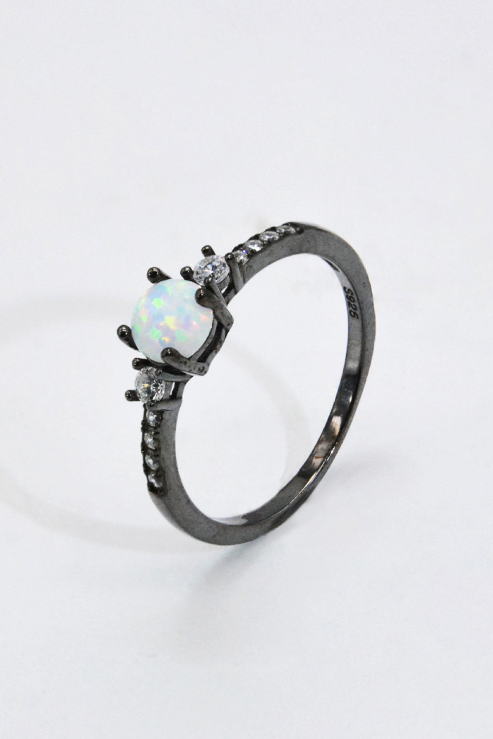 925 Sterling Silver Round Opal Ring-Teresa&#39;s Fashionista LLC