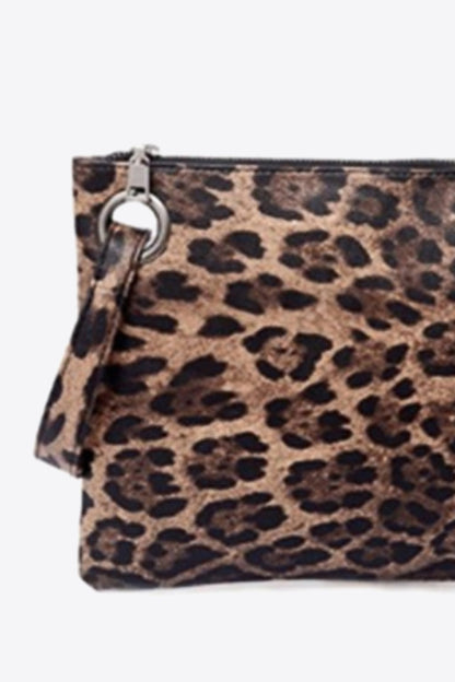 Leopard PU Leather Clutch-Teresa&#39;s Fashionista LLC