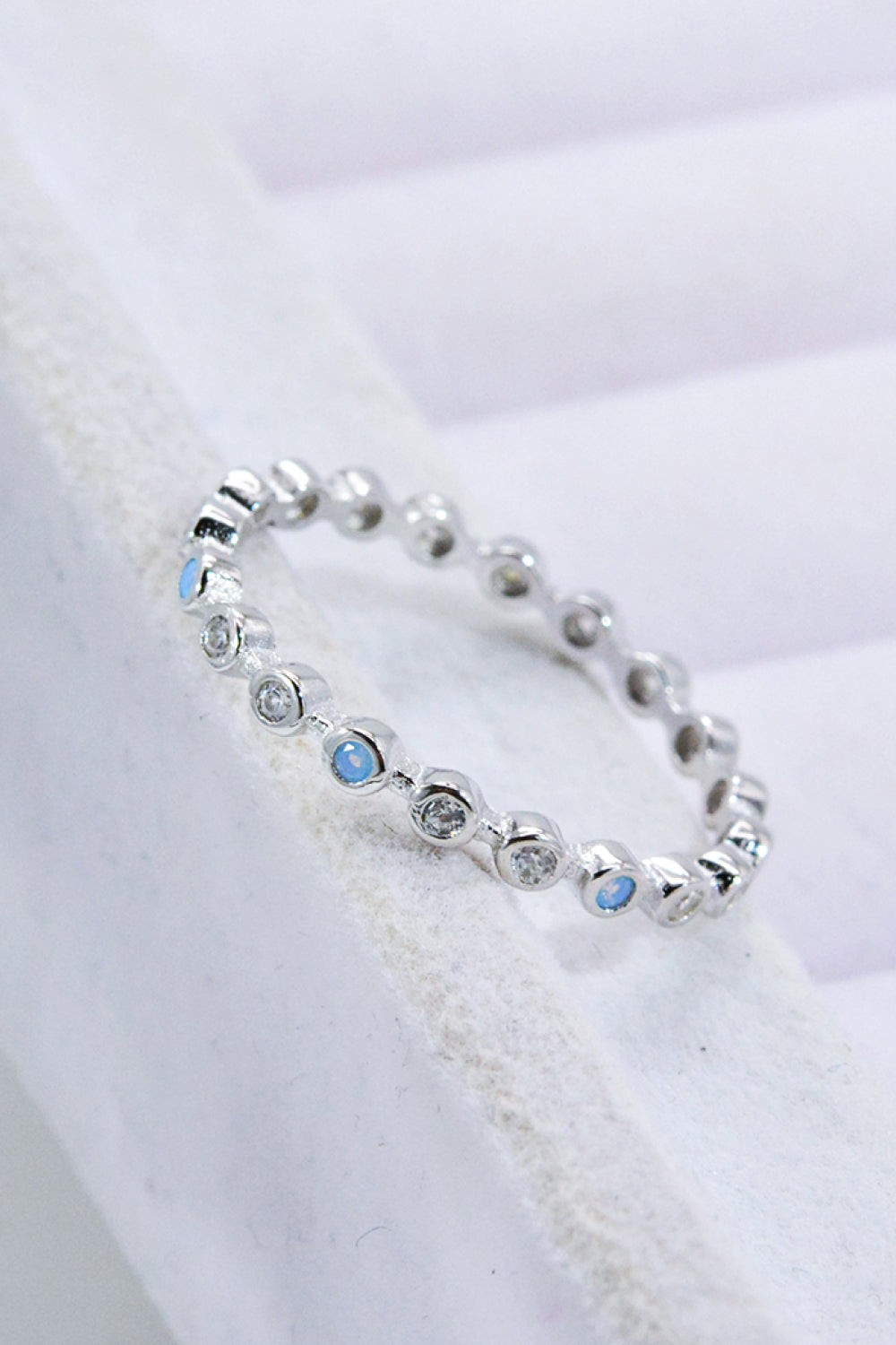 925 Sterling Silver Zircon and Natural Moonstone Ring-Teresa&#39;s Fashionista LLC