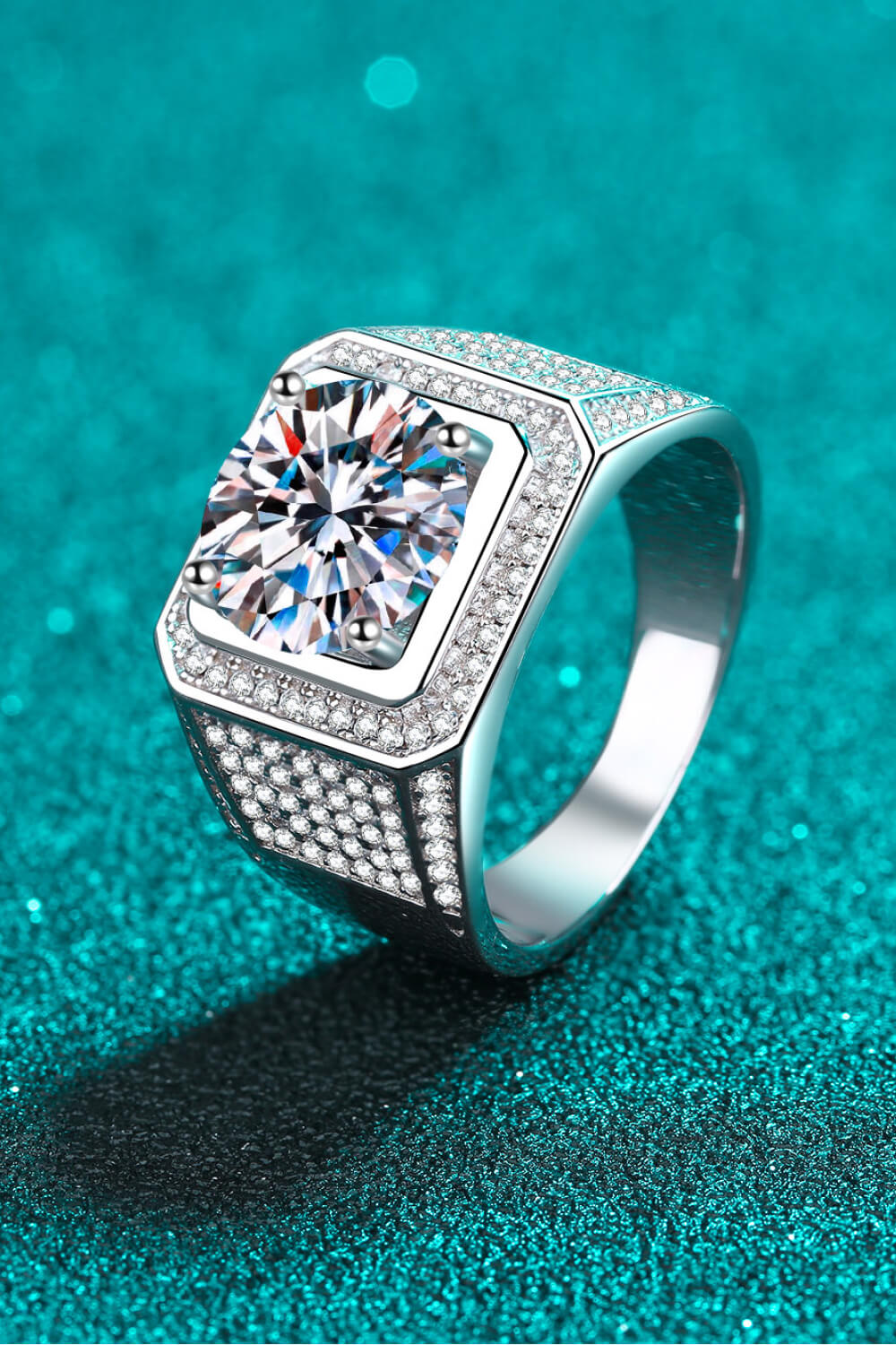 Bring It Home 925 Sterling Silver Moissanite Ring-Teresa&#39;s Fashionista LLC