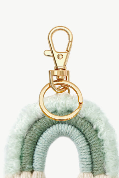 Fringe Trim Rainbow Key Chain-Teresa&#39;s Fashionista LLC