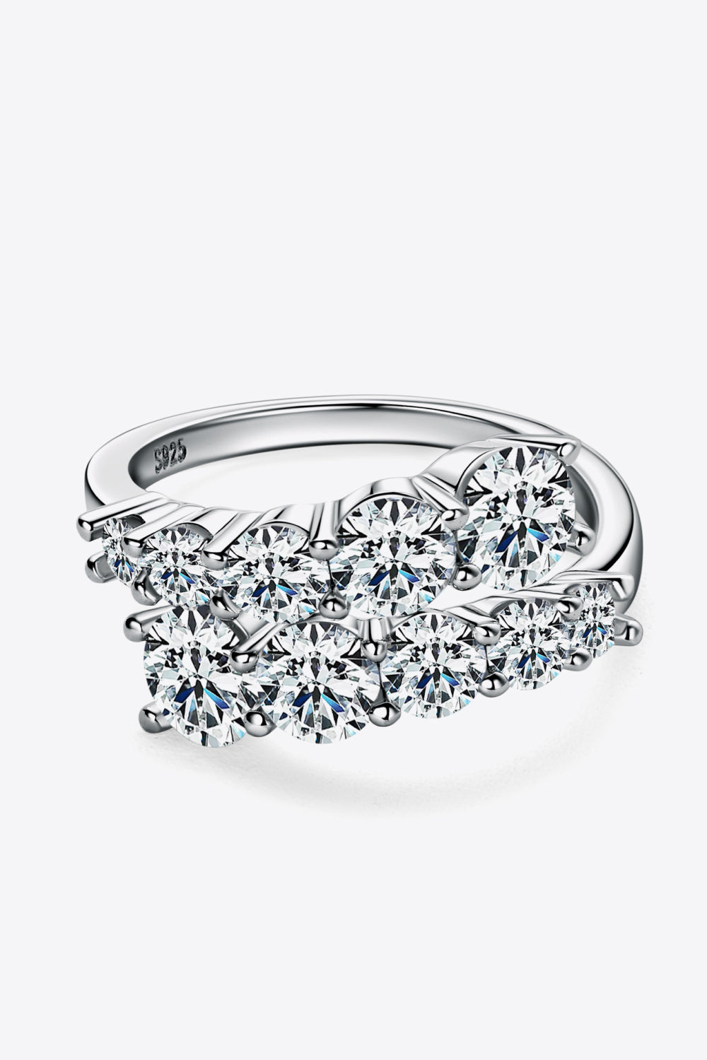 Moissanite 925 Sterling Silver Ring-Teresa&#39;s Fashionista LLC