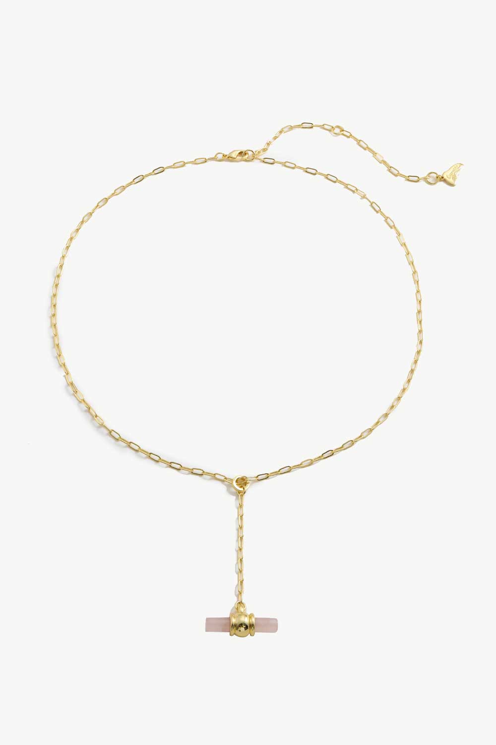 Gold-Plated Bar Pendant OT Chain Necklace-Teresa&#39;s Fashionista LLC