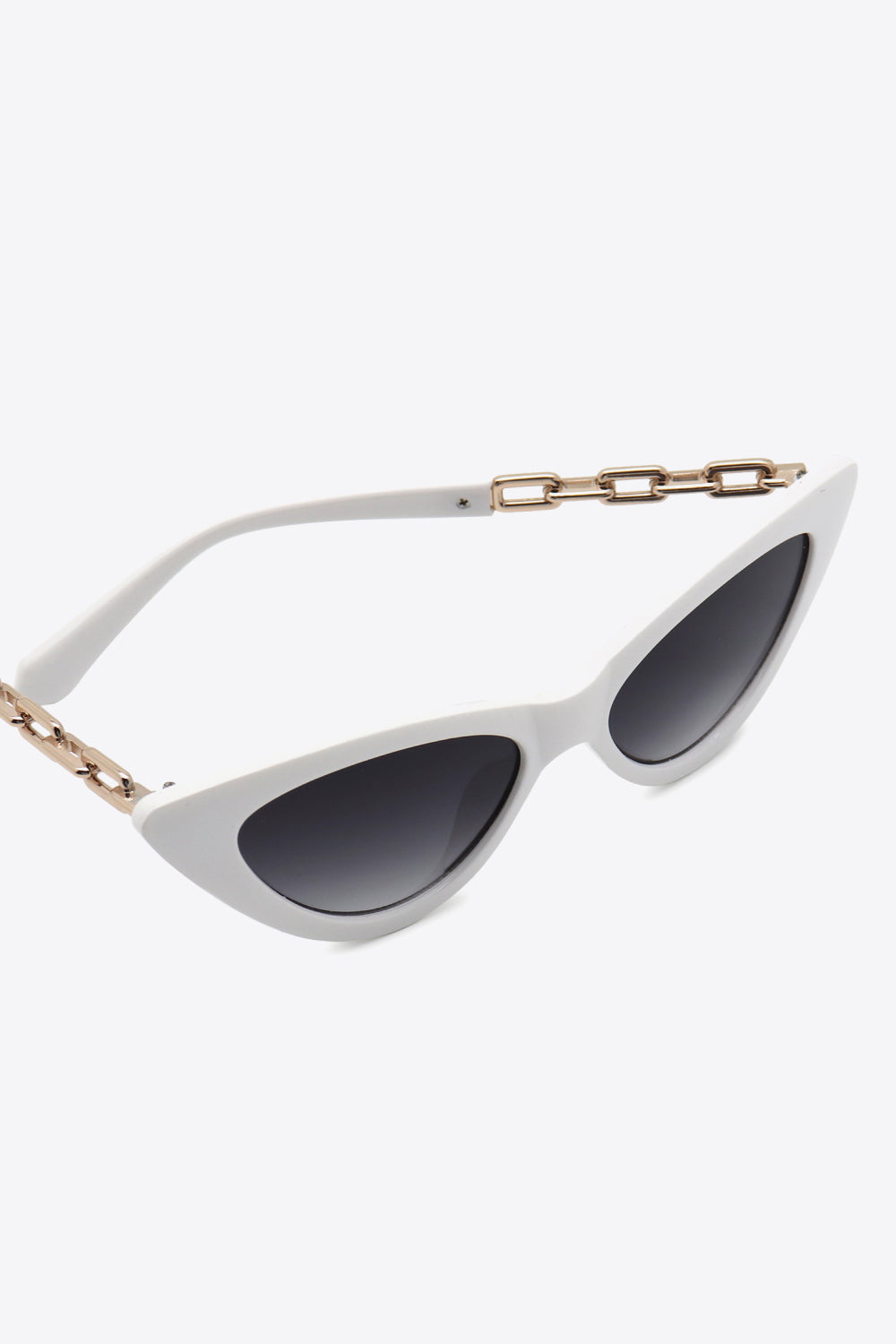 Chain Detail Cat-Eye Sunglasses-Teresa&#39;s Fashionista LLC