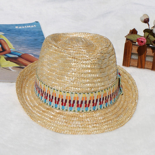 Short Brim Straw Woven Hat - Teresa's Fashionista LLC