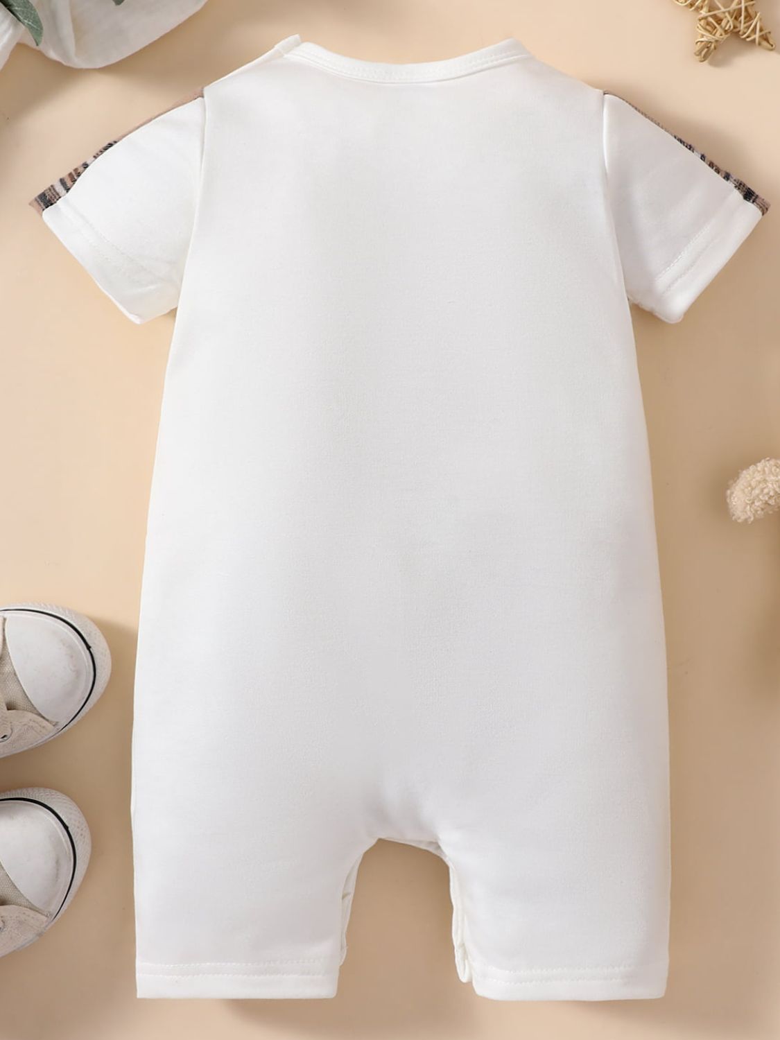 Baby MINI BOSS Bear Graphic Short Sleeve Jumpsuit-Teresa&#39;s Fashionista LLC