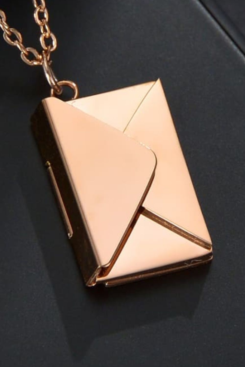 Envelope Pendant Stainless Steel Necklace-Teresa&#39;s Fashionista LLC