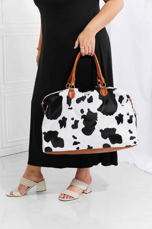 Animal Print Plush Weekender Bag-Teresa&#39;s Fashionista LLC