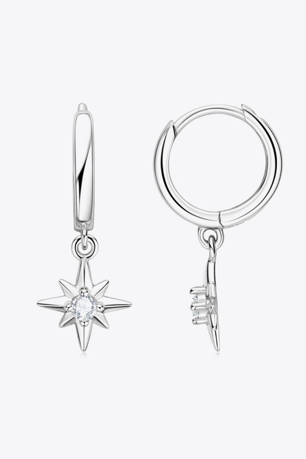 Moissanite Star Drop Earrings-Teresa&#39;s Fashionista LLC