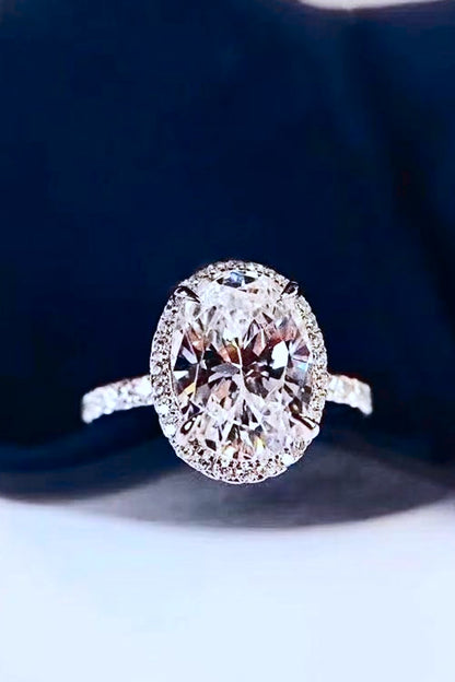 2 Carat Moissanite Platinum-Plated Ring-Teresa&#39;s Fashionista LLC