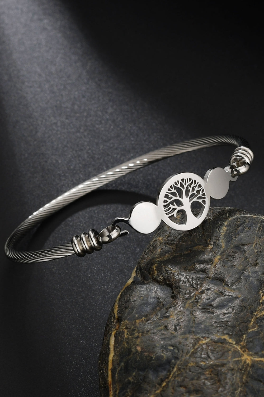 Twisted Stainless Steel Cable Bracelet-Teresa&#39;s Fashionista LLC