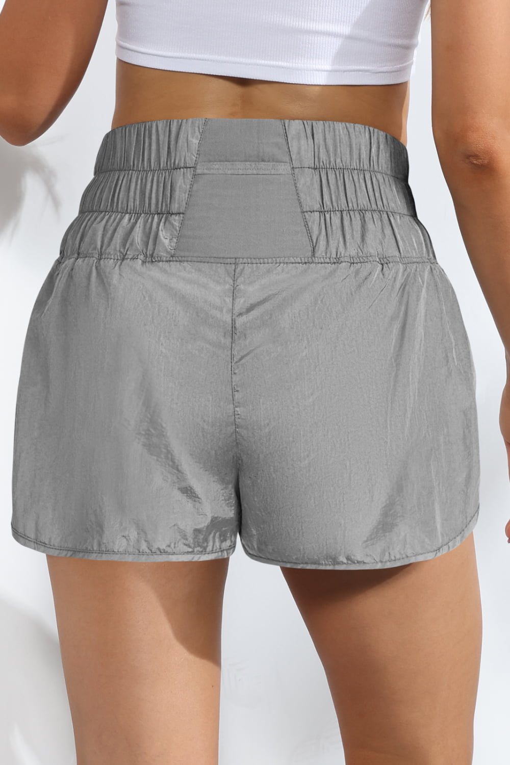 Breathable Smocked Sports Shorts-Teresa&#39;s Fashionista LLC