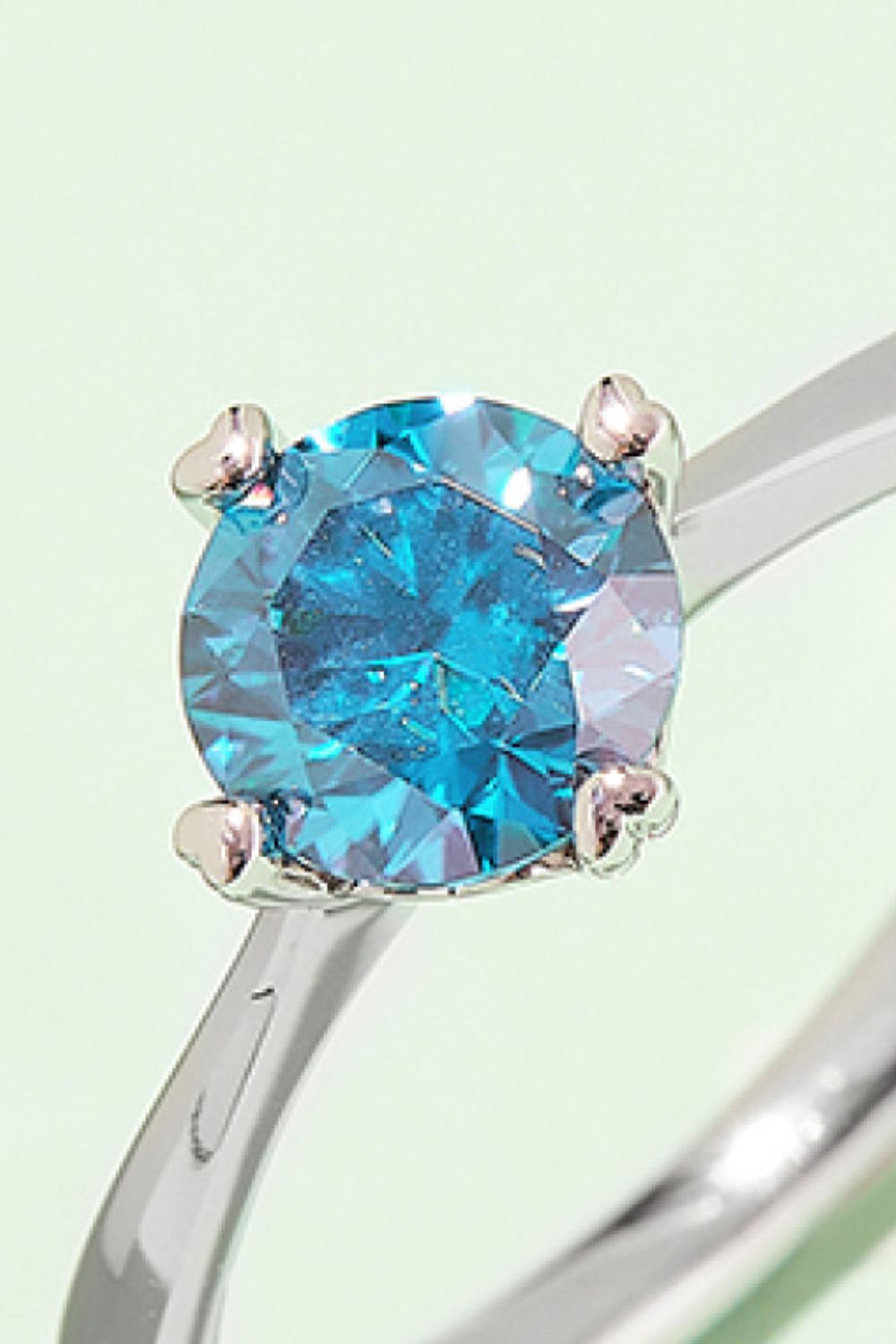 1 Carat Moissanite 925 Sterling Silver Solitaire Ring-Teresa&#39;s Fashionista LLC