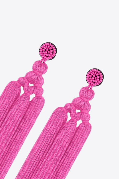 Beaded Tassel Earrings-Teresa&#39;s Fashionista LLC