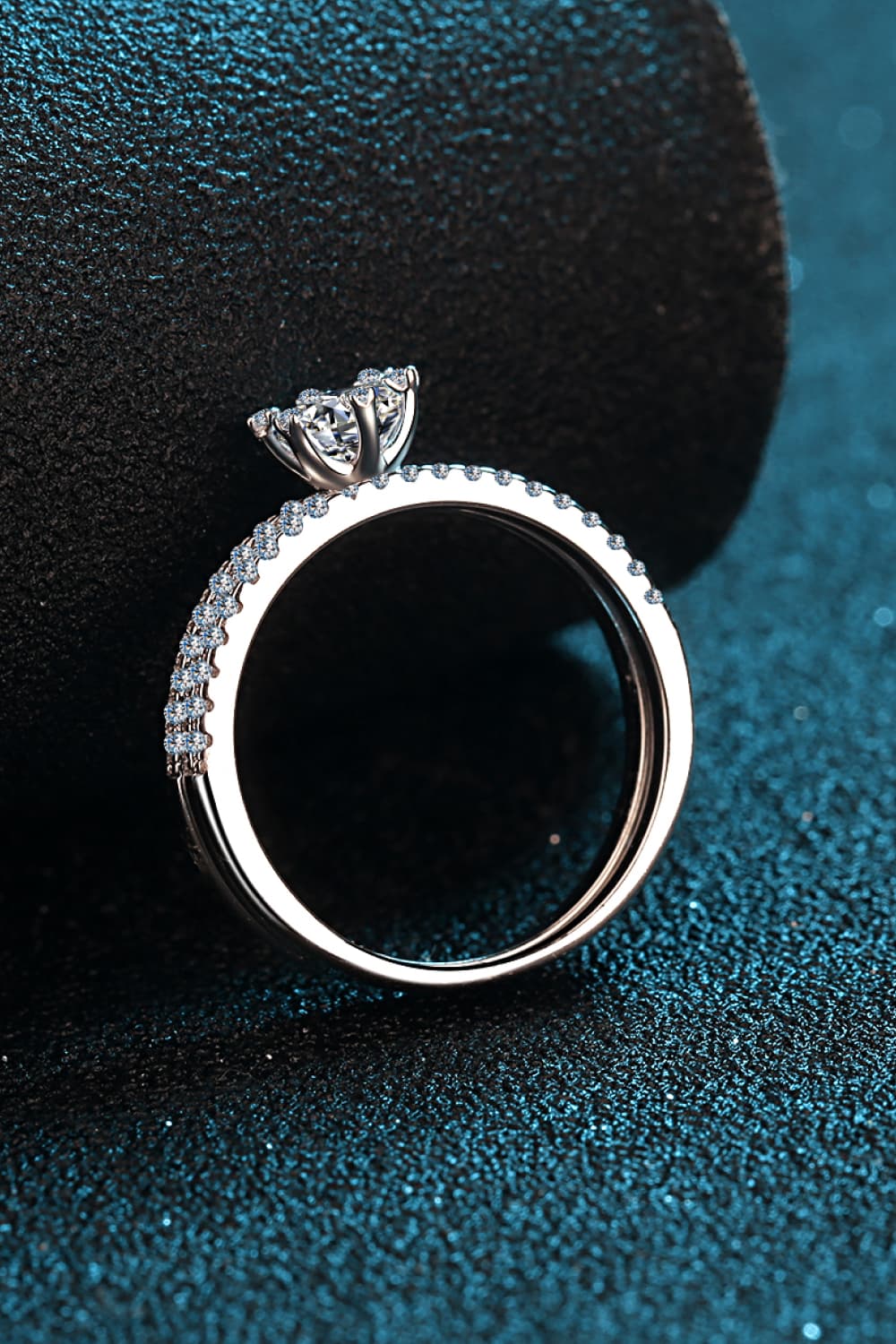 Moissanite 925 Sterling Silver Ring Set-Teresa&#39;s Fashionista LLC