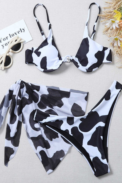 Animal Print Three-Piece Swim Set-Teresa&#39;s Fashionista LLC