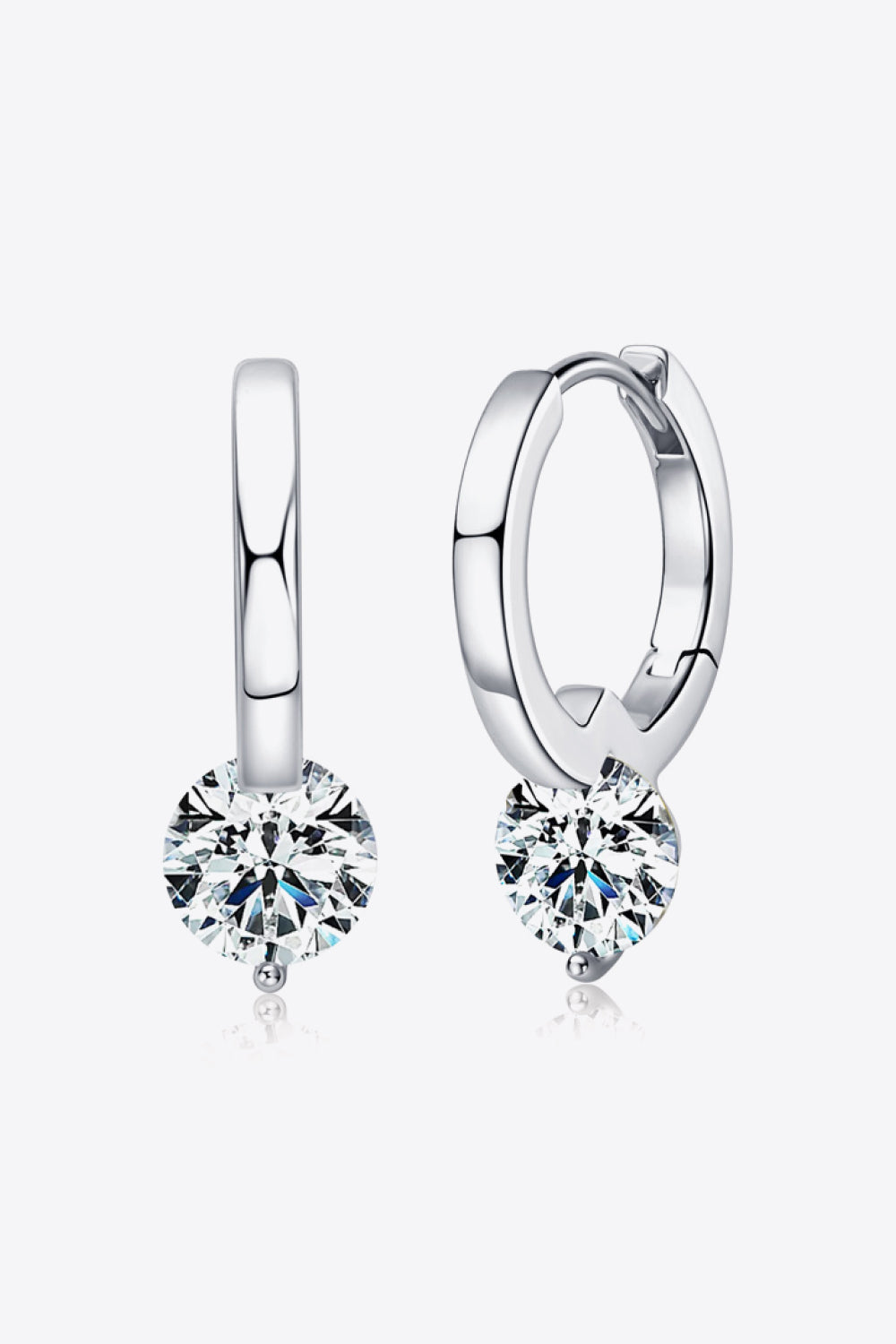 2 Carat Moissanite 925 Sterling Silver Drop Earrings-Teresa&#39;s Fashionista LLC