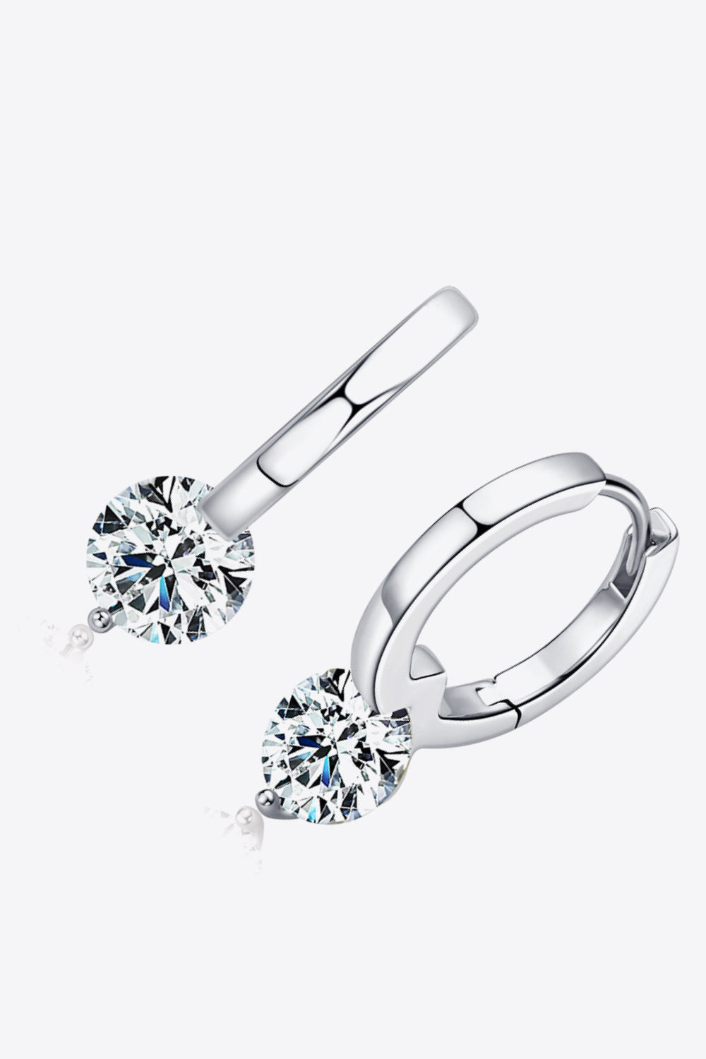 2 Carat Moissanite 925 Sterling Silver Drop Earrings-Teresa&#39;s Fashionista LLC