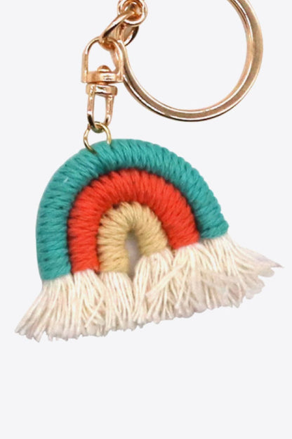 Assorted 4-Pack Rainbow Fringe Keychain-Teresa&#39;s Fashionista LLC