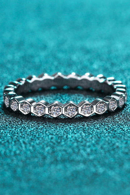 Moissanite 925 Sterling Silver Eternity Ring-Teresa&#39;s Fashionista LLC