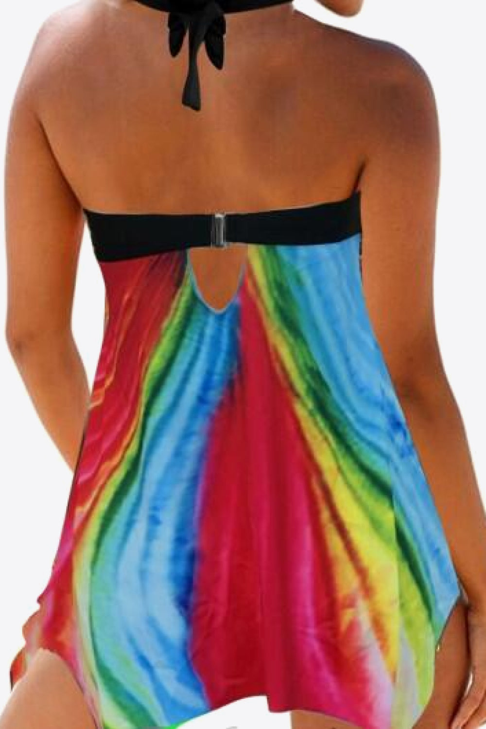 Multicolored Halter Neck Two-Piece Swimsuit-Teresa&#39;s Fashionista LLC